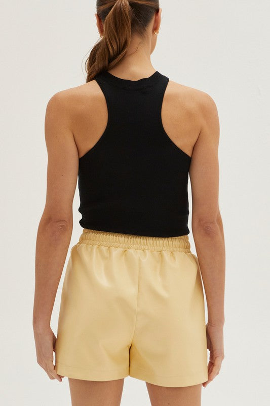 Butter Leather Shorts
