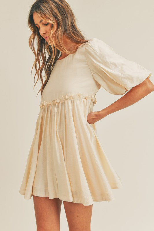 Cream Callen Mini Dress