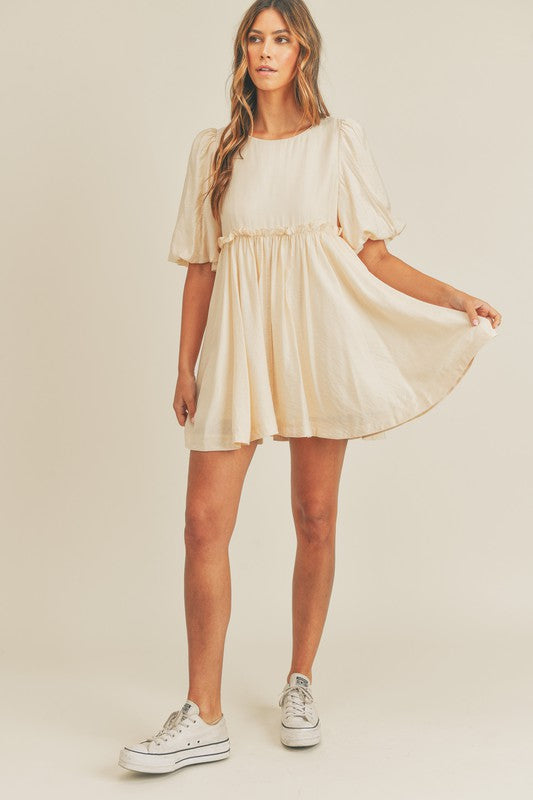 Cream Callen Mini Dress