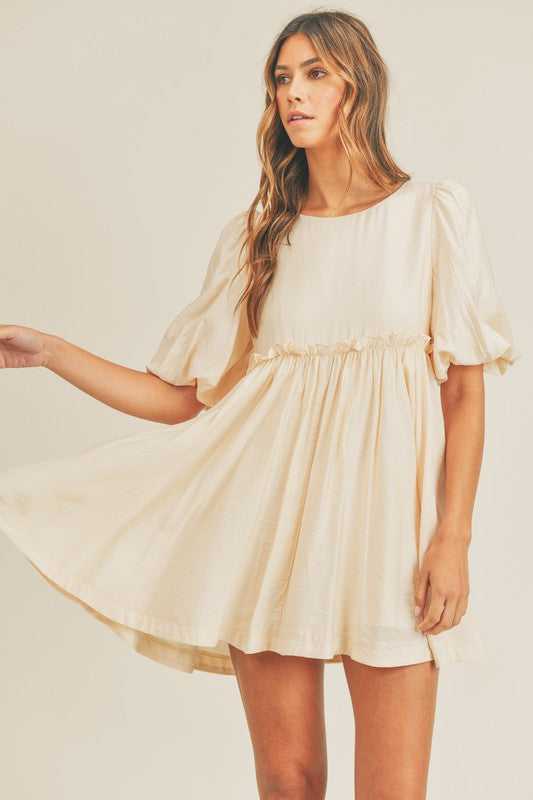 Cream Callen Mini Dress
