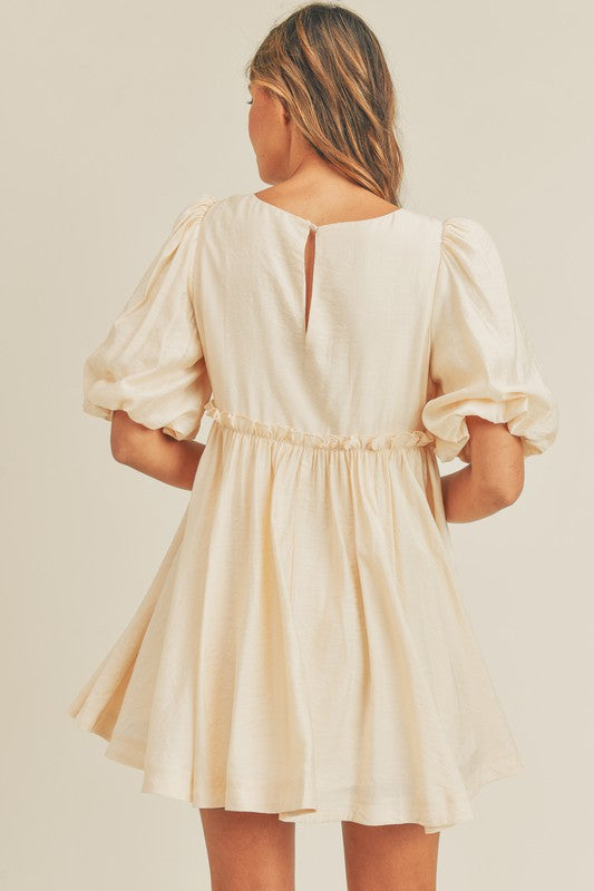 Cream Callen Mini Dress