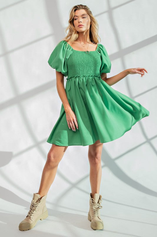 Apple Green Kim Mini Dress