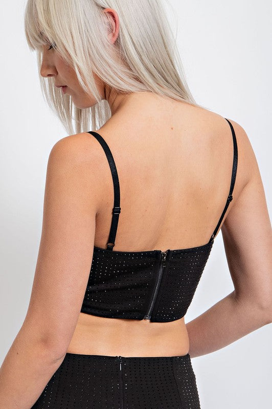 Eddie Black Bustier Top