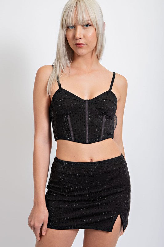 Eddie Black Bustier Top