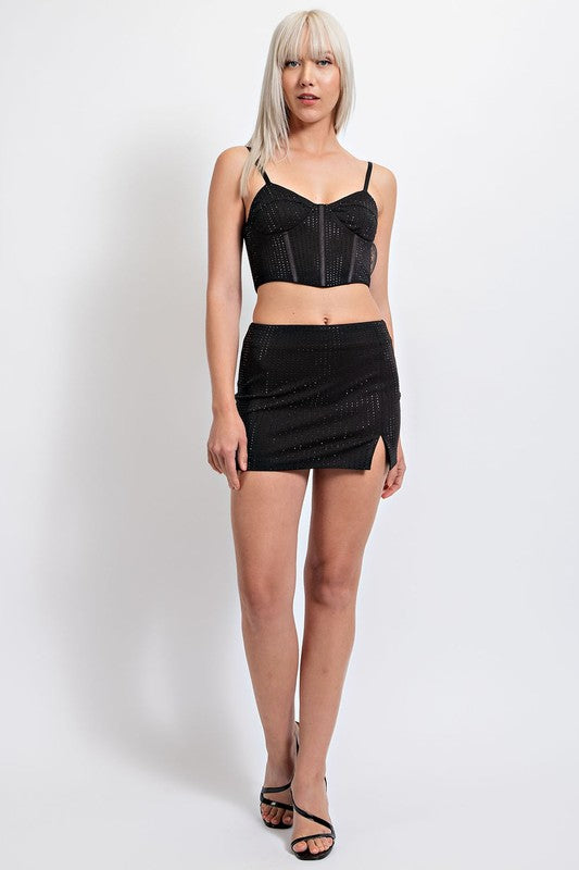 Eddie Black Bustier Top