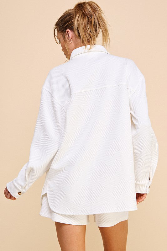 Theo White Quilted Short Set