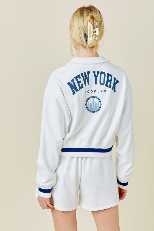 Ivory NY Embroidered Short Set