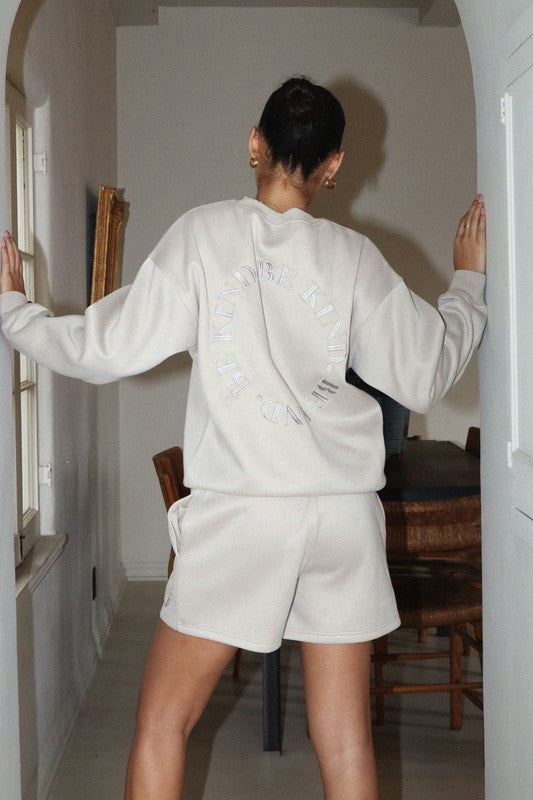 Be Kind Taupe Sweat Set