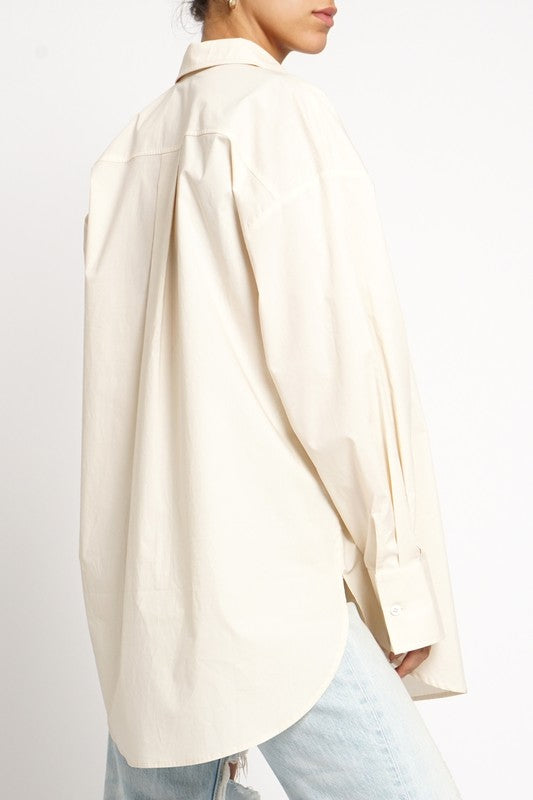 Oversized Cream Button Up