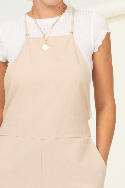 Light Khaki Baggy Overall
