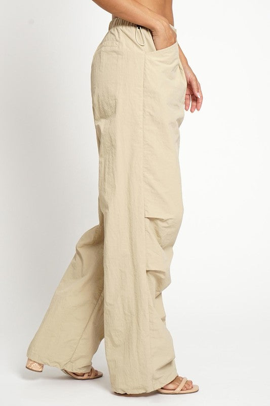 Light Khaki Parachute Jogger