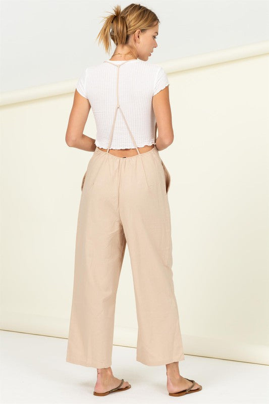 Light Khaki Baggy Overall