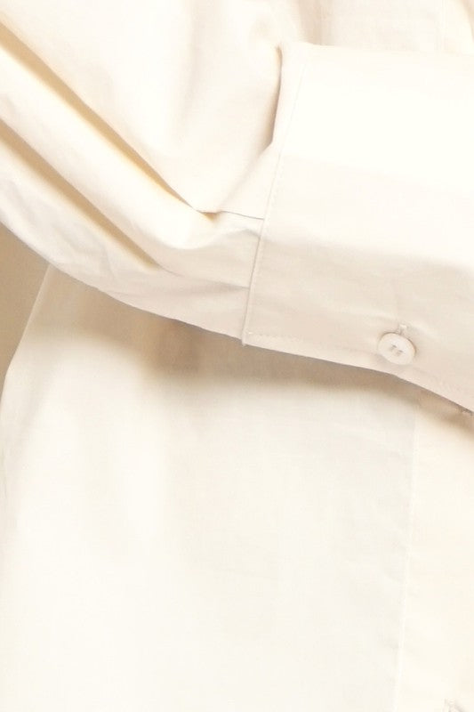 Oversized Cream Button Up