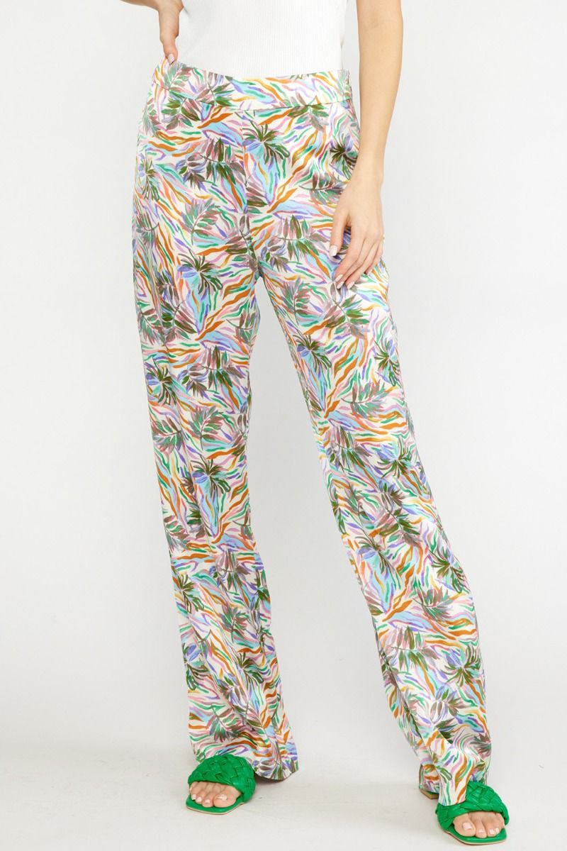 Whimsey Tropical Wide Leg Pants