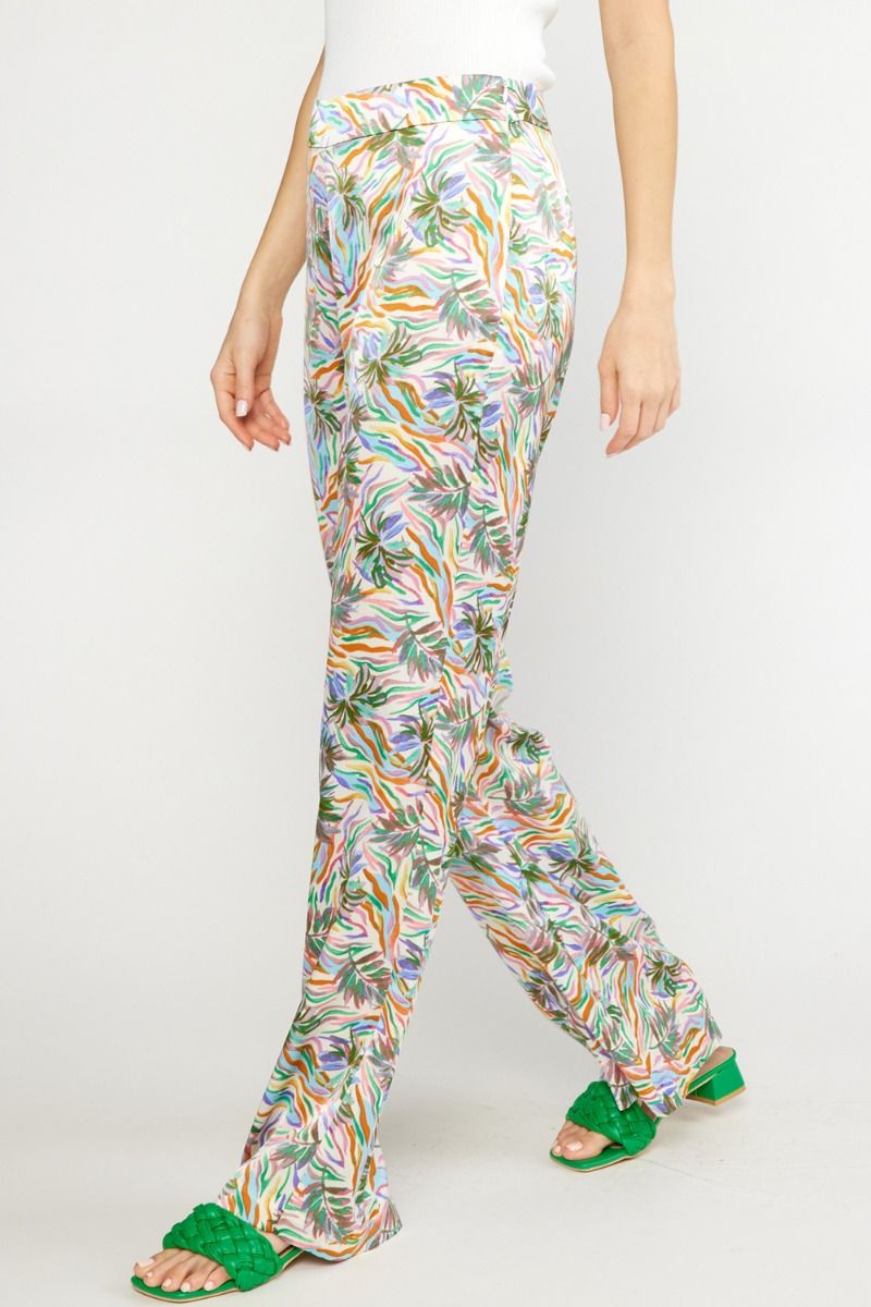 Whimsey Tropical Wide Leg Pants