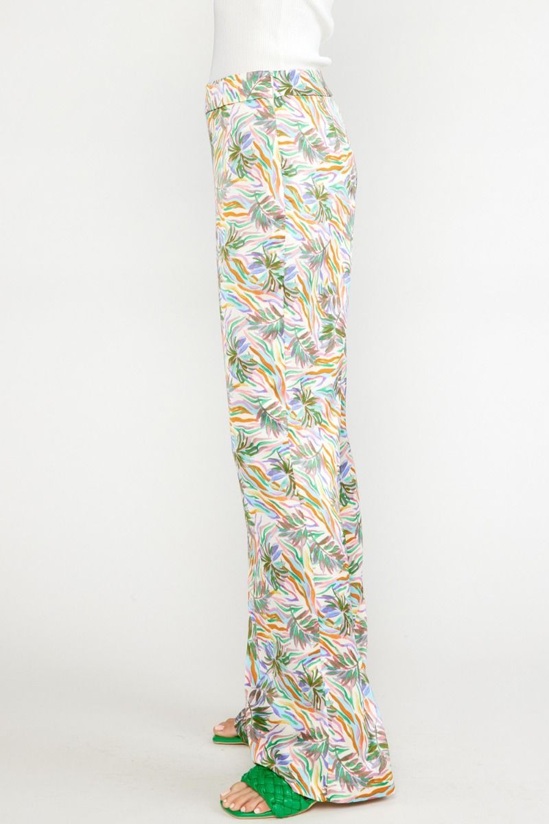 Whimsey Tropical Wide Leg Pants
