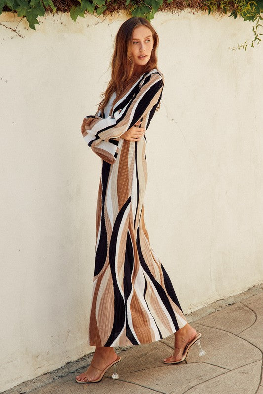 Mocha Combo Swell Midi Dress