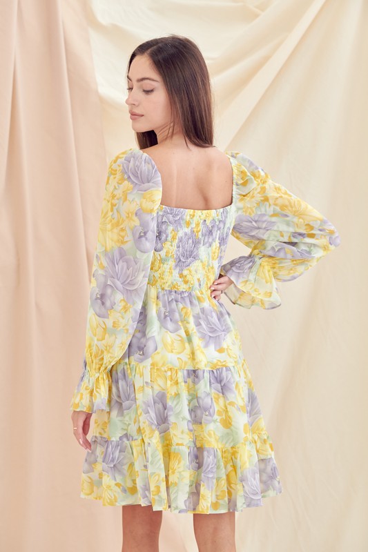 Pastels Floral Mini Dress
