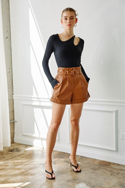 Camel Savvy Leather Short