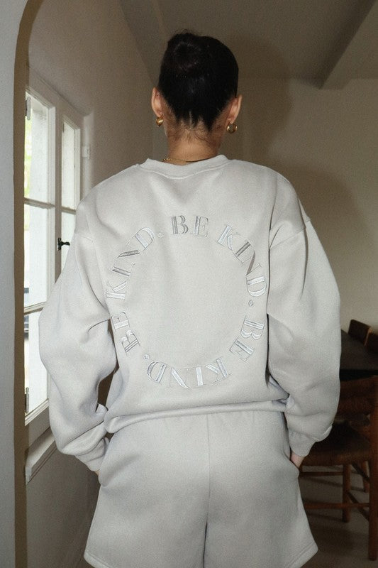 Be Kind Taupe Sweat Set