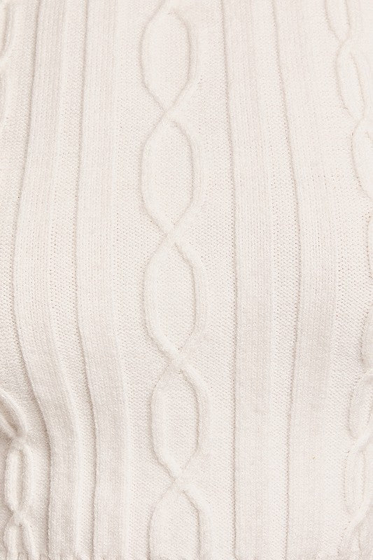 White Cable Knit Mini Set