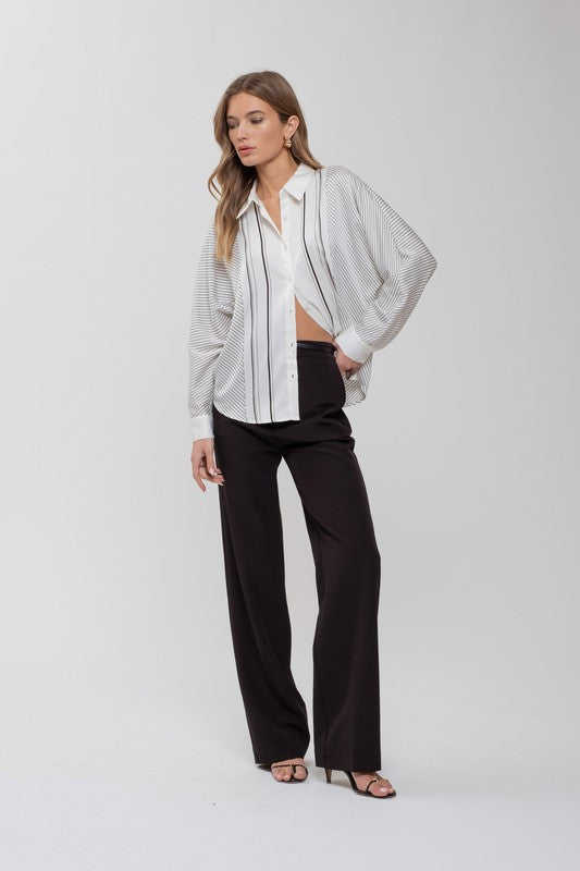 White Silvie Satin Blouse