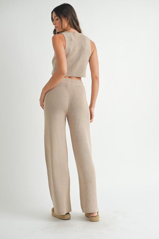 Brixby Mocha Vest & Pant Set