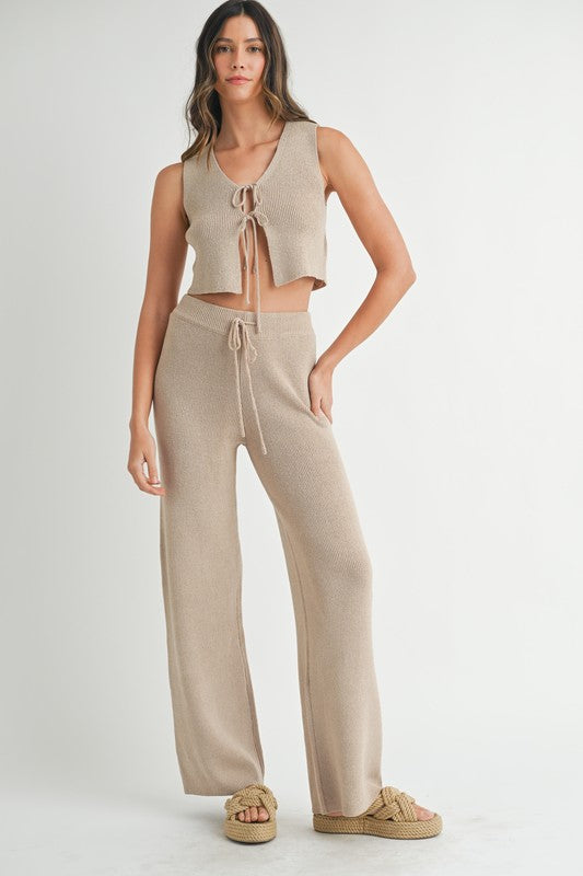 Brixby Mocha Vest & Pant Set