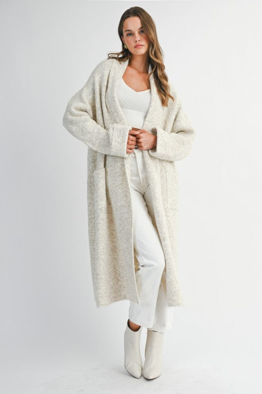 Hailey Light Cream Oversized Cardigan