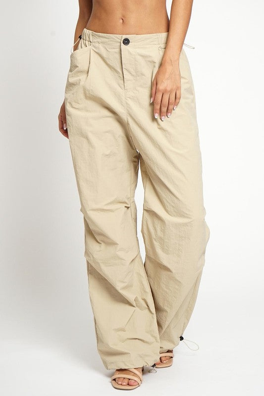 Light Khaki Parachute Jogger