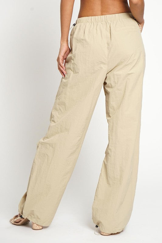 Light Khaki Parachute Jogger