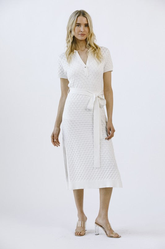 White Giselle Midi Dress