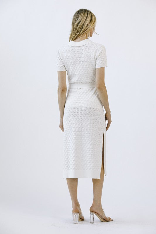 White Giselle Midi Dress